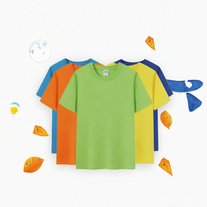 Men's Plain Cotton <b>T</b>-<b>Shirt</b> Short Sleeve O-Neck Regular Fit Solid Color Casual Wear Green <b>Orange</b> Blue Yellow - Product Image 1