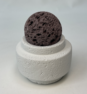 Industriële lavasteen bal <span class=keywords><strong>diffuser</strong></span> met cementvoet Wabi Sabi aromatherapie, droge diffusie voor essentiële olie parfumtester - Product Image 4