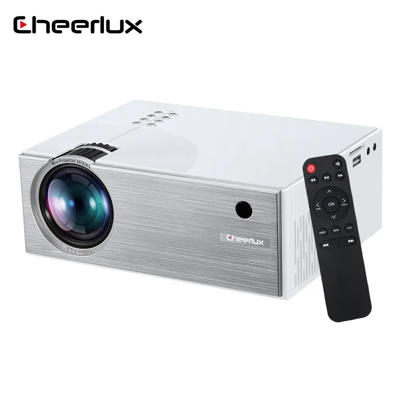 Cheerlux, недорогой мини кинопроектор с поддержкой 1080p, 1800 люмен, видеопроектор для домашних игр 720P