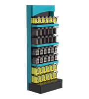 Présentoir de Supermarché Métallique Double-Face Personnalisable pour Magasin de Détail, Rayonnage à Panneaux Perforés pour Chaussettes et Outils