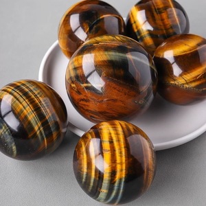 Esfera de Piedra de Ojo de Tigre Rojo Amarillo Natural al por Mayor, Bola de Cristal Artesanal, Cristal de Feng Shui, Wicca, Boho, Piedra Curativa para Decoración del Hogar - Product Image 3