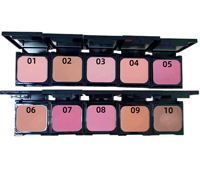 Poudre de blush haute pigmentation à marque privée avec pinceau, maquillage waterproof OEM, blush pour le visage et les joues, contour bronze