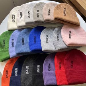 Bonnet en Laine Tricoté Épais de Luxe Automne-Hiver pour Hommes et Femmes, Style Européen et Américain, en Pure Laine Mérinos – Vente en Gros - Product Image 1