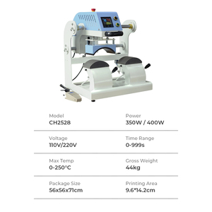 Machine de presse à chaud pneumatique double station Millantech pour casquettes et chapeaux, équipement d'impression professionnel à transfert thermique automatique - Product Image 6