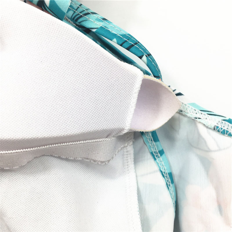 2021 Sexy plant printed one-piece swimsuit backless swimsuit beach wear hot sale swimwear V-neck