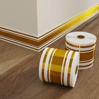 Bande de protection auto-adhésive moderne et imperméable pour plinthes, motif géométrique flexible, pour cuisine, chambre et salle de bain