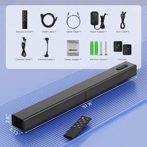 Barra de sonido separable Samtronic 2 en 1, altavoz de TV con Bluetooth montado en la pared con cable multimedia HD para cine en casa 60W - Product Image 6