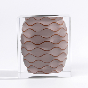 Arte hogar Mesa decoración burbuja esmalte cerámica <span class=keywords><strong>Jarron</strong></span> rústico estilo antiguo Retro arcilla acrílico florero - Product Image 2