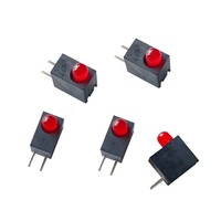 Support de lampe à un seul trou, base noire, entrée latérale, LED diffusée, composants optoélectroniques, composants électroniques, voyant lumineux