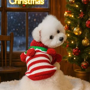 Vêtements décontractés pour animaux de compagnie, chiots et chatons, pour Halloween, automne/hiver 2025, pulls de Noël colorés - Product Image 5
