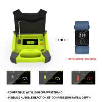 Défibrillateur AED rechargeable XFT-120G à longue autonomie, en plastique, avec télécommande, pour la formation en premiers secours et la formation en RCP
