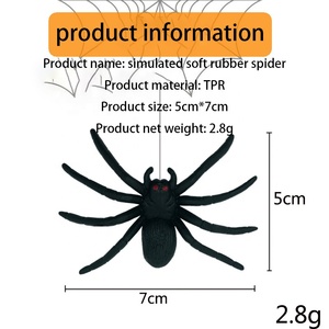 Décoration d'Halloween <span class=keywords><strong>2023</strong></span>, araignée géante de 7*5 cm avec un grand nid d'araignée, accessoire pour fête, <span class=keywords><strong>maison</strong></span> <span class=keywords><strong>hantée</strong></span> - Product Image 5