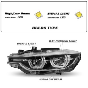 Phare LED sans AFS pour <span class=keywords><strong>BMW</strong></span> Série 3 F30 320i 340i <span class=keywords><strong>330i</strong></span> 2016-2019, côté gauche - Product Image 2