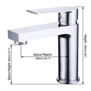 CUPC CE verificato rubinetto lavabo bagno foro singolo rubinetto in <span class=keywords><strong>acciaio</strong></span> inox maniglia singola per bagno - Product Image 4