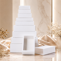 Boîte cadeau en papier kraft recyclé écologique, finition mate, logo/design personnalisable pour le rangement de bijoux et l'emballage cadeau (vente en gros)