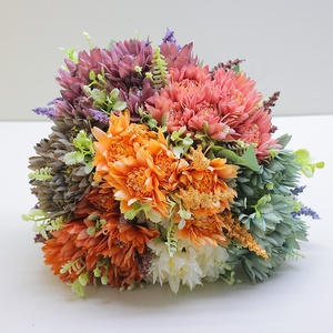 Simulación floral transfronteriza Margarita Pascua decoración boda arreglo flor artificial <span class=keywords><strong>Aster</strong></span> fábrica al por mayor - Product Image 3