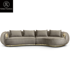 Boca Luxury Home Furniture, designs de meubles de salon européens, <span class=keywords><strong>canapé</strong></span> en tissu <span class=keywords><strong>nubuck</strong></span> 1, <span class=keywords><strong>2</strong></span>, 3 <span class=keywords><strong>places</strong></span> en forme de C, ensemble de meubles de salon - Product Image 2