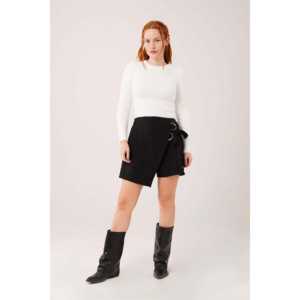 Suéter Blanco de Cuello Redondo para Mujer, Manga Larga, Anti-Pilling, 14 Gg, Estilo Minimalista Normcore - Product Image 5