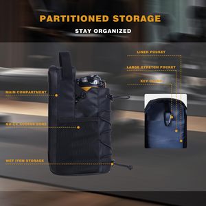 Sac de sport magnétique unisexe, petit sac de sport avec porte-bouteille magnétique pour la salle de sport, les voyages et le cyclisme - Product Image 4