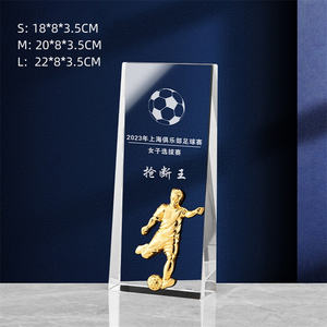 Подгонял футбольная трофей чашки уникальный футбольный трофей дизайн с украшением в виде кристаллов мяч футбольный трофей - Product Image 4