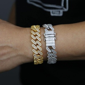 Pulsera Cubana de Diseño Grueso y Pesado de 16 mm con Incrustaciones de Moissanita, Joyería Hip Hop para Hombre - Product Image 3
