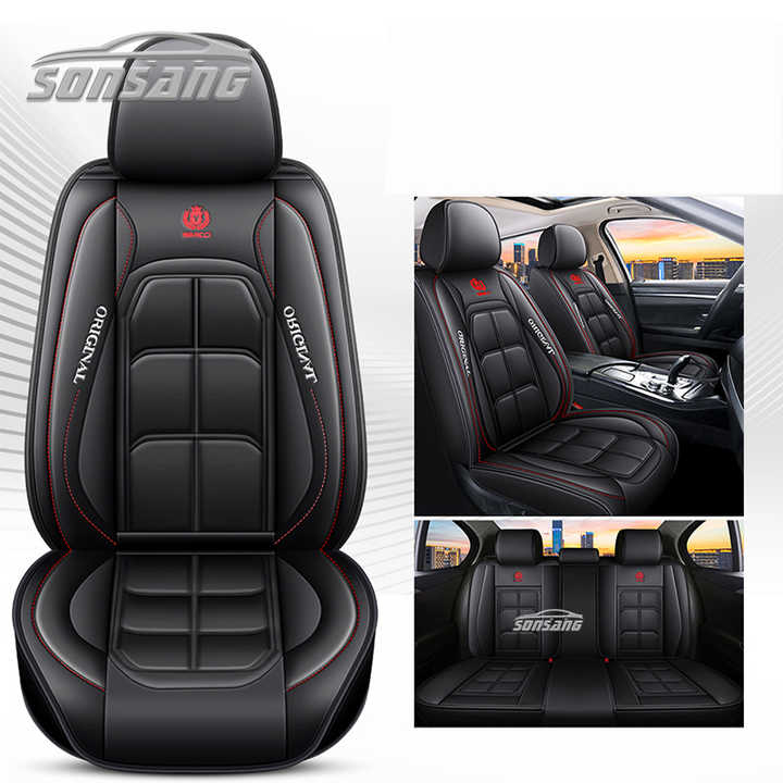 Toyota Corolla Seat Covers Universal Black Leather Car Seat Covers