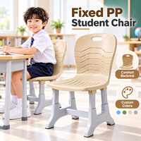 Chaise d'étudiant ergonomique PP pour usage scolaire, avec hauteur fixe ou réglable, pour la distribution aux distributeurs