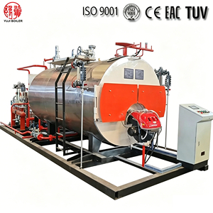 Chaudière à vapeur industrielle à tubes de feu, à gaz ou à mazout, horizontale, automatique, capacité 30-350 tonnes, haute efficacité - Product Image 1