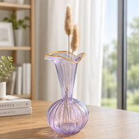 Vase à fleurs en verre créatif coloré pour aromathérapie hydroponique, centre de table moderne et minimaliste pour salon