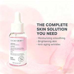 Commercio all'ingrosso biologico <span class=keywords><strong>Anti</strong></span>-invecchiamento <span class=keywords><strong>Anti</strong></span>-rughe idratante idratante sbiancante acido ialuronico rosa per la cura della pelle del viso siero - Product Image 3