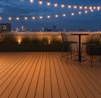 Planches de terrasse en composite WPC co-extrudées, imperméables, durables, pour extérieur, jardin, patio, terrasse, directement de l'usine