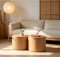 Ensemble de tables basses en bois au design moderne, table centrale simple de haute qualité pour salon, livraison immédiate, mobilier de maison