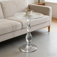 Petite table basse et thé moderne en acrylique avec étagère en métal pour livres et magazines Créativité colorée pour meubles de bureau et de salon