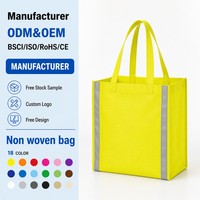 Sac bandoulière non tissé personnalisé avec logo OEM, sangle réglable, 100 g/m², laminé, imperméable, réutilisable, écologique, décontracté