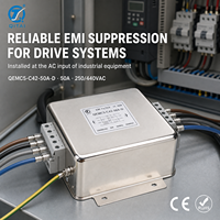 Filtre EMI triphasé quatre fils QEMC5-C42-50A-D, type terminal, 50A 250/440VAC 50/60Hz pour la réduction des interférences électromagnétiques des onduleurs