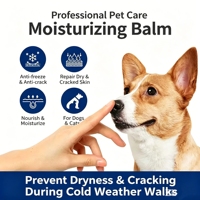 Baume pour pattes d'animaux – Soin des griffes à la glycérine pour chats et chiens – Crème hydratante facile à utiliser, nourrissante et protectrice pour pattes sèches et gercées – Longue durée