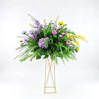 Décoration d'allée de mariage, boule de fleurs artificielles mixtes en roses, taille personnalisée, boule florale