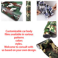 Film de protection de peinture de voiture camouflage en PVC PPF imperméable sans bulles d'air, autocollant décoratif pour carrosserie, taille 1,52*30m, en promotion