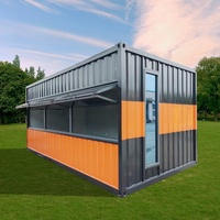 Maison conteneur modulaire multifonctionnelle personnalisée, structure en acier galvanisé, bureau préfabriqué, hôtel, café, kiosque de rue