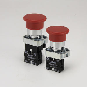Interruptor de Botón Pulsador Autoblocante CNTD Changde Electric CB2-BC42 con Luz Indicadora, Diseño de Cabeza de Hongo, Longitud Personalizada, Plástico - Product Image 2
