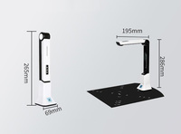 Escaneo temporizado de 1s, escáner de documentos portátil plegable HD de 5MP de alta velocidad, interfaz USB, tamaño A4, garantía de 1 año, multiformato