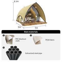 Tente de luxe Coody Fanchuan pour hôtel, tente de glamping de luxe pour la plage avec toile imperméable quatre saisons pour le camping en station balnéaire