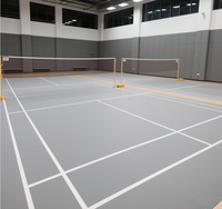Tapis de cour en plastique de plancher de sport direct d'usine pour le basket-ball volley-ball Futsal Handball-couverture sportive multiple