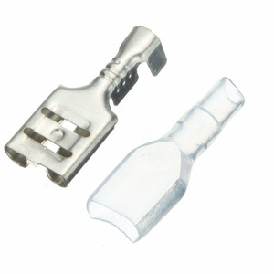 6.3mm Male Female <b>Electrical</b> Wire Cable Crimp Terminal Connectors <b>Kit</b> with Insulation Sheath - Product Image 1
