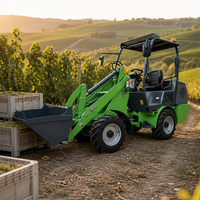 ORPHEST LT15EV Mini Pala Gommata Elettrica 0.45m3, Caricatore Frontale Compatto a Batteria, Zero Emissioni, per Uso Agricolo e Edile