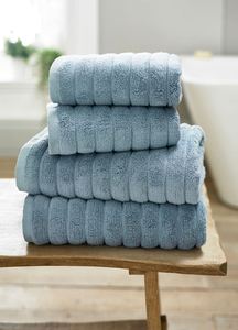 Ensemble de serviettes de bain Zerotwist 100% coton BCI, velours doux, haute absorption, écologique, durable, texture côtelée - Product Image 4