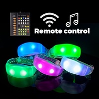 Pulsera LED Programable con Luces RGB para Graduación, Día del Padre, Acción de Gracias, Día de San Valentín - Decoración para Fiestas con Control Remoto