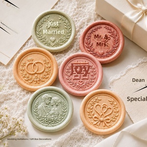 Etiqueta Adhesiva con <span class=keywords><strong>Sello</strong></span> de Cera, Relieve Tridimensional, Estilo Vintage, Decorativa para Bodas, Autoadhesiva, de Secado Rápido - Product Image 2
