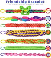 Ensemble de bracelets d'amitié, kit de fabrication de bracelets d'amitié DLY, adapté pour les anniversaires, Noël, idées de cadeaux de vacances.