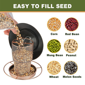 Outdoor Zware Metalen Eekhoorn Proof Lantaarn Vogel <span class=keywords><strong>Feeder</strong></span> Voor Tuin Tuin Decoratie - Product Image 5